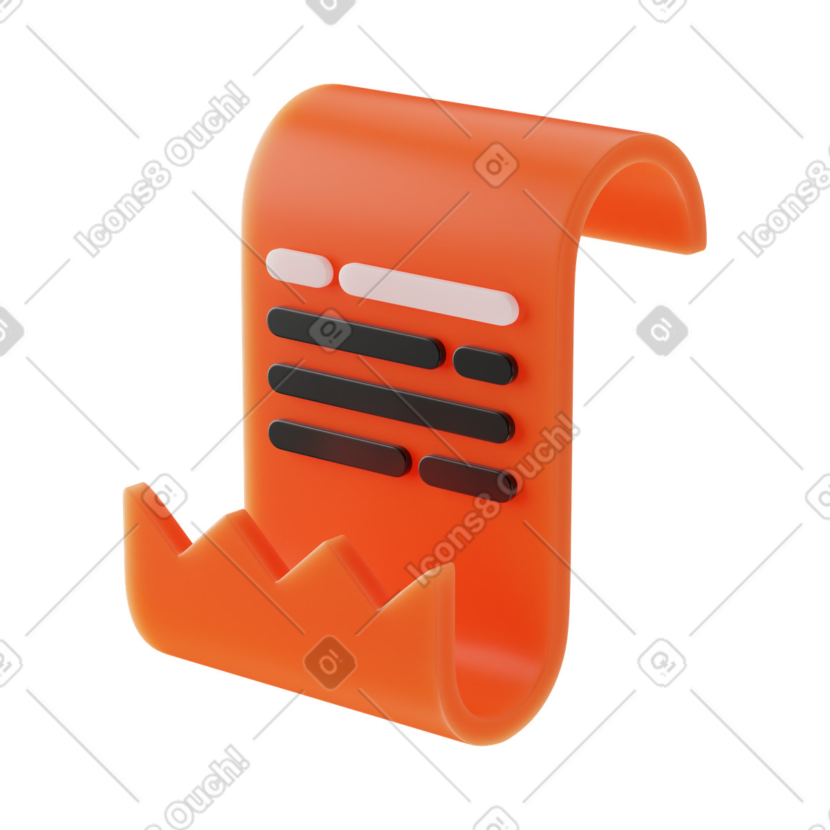 Paper slip illustration in PNG, SVG