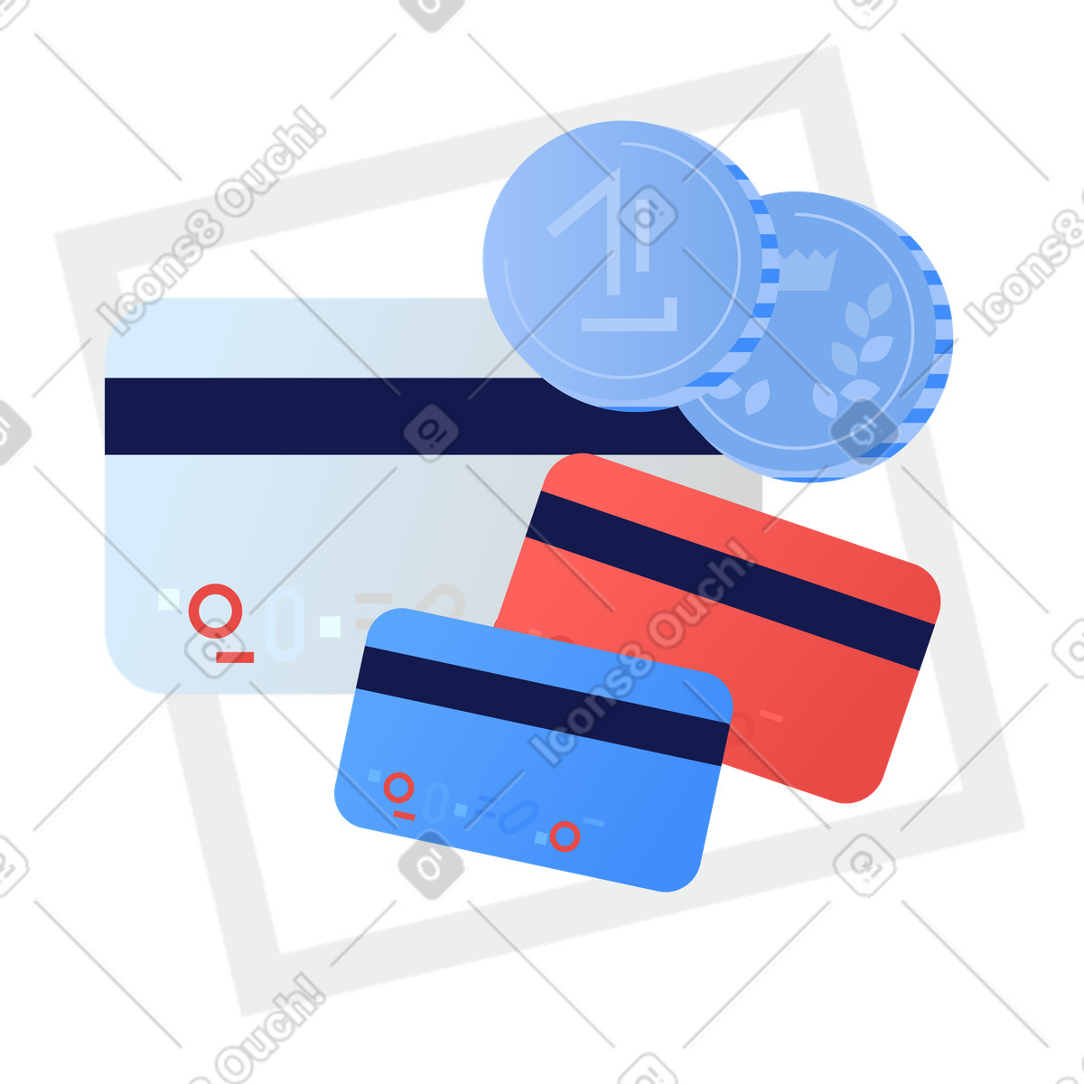 Payment method of your choice - we accept everything illustration in Clip style download in PNG, SVG