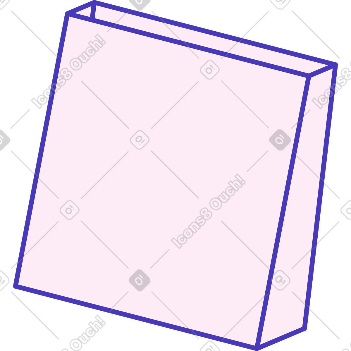 Paper bag without handles illustration in Blueberry style download in PNG, SVG