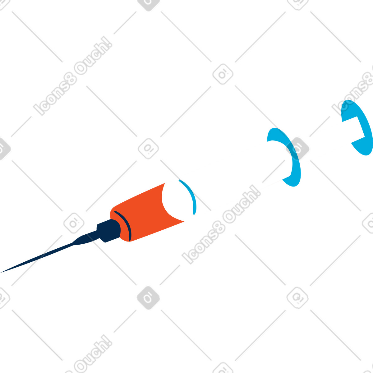 Syringe illustration in Flame style download in PNG, SVG