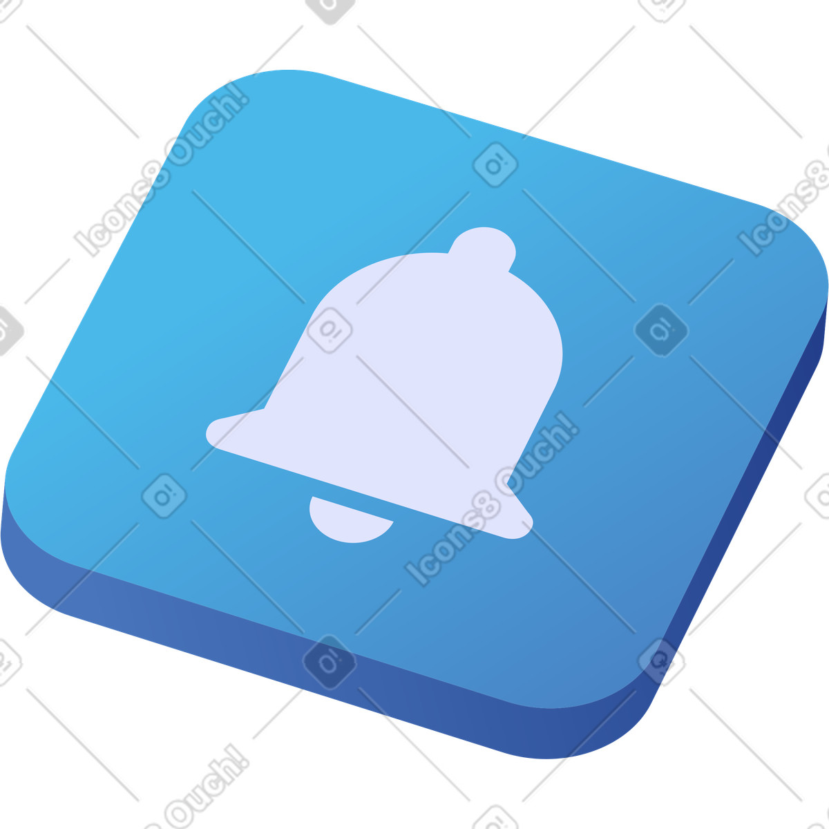 Rectangle with notification illustration in Quantum style download in PNG, SVG