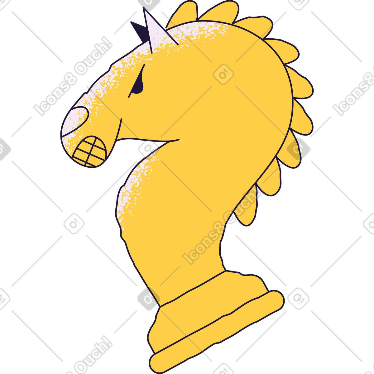 Illustration Échecs de chevalier dans le style Conifer à télécharger aux formats PNG, SVG