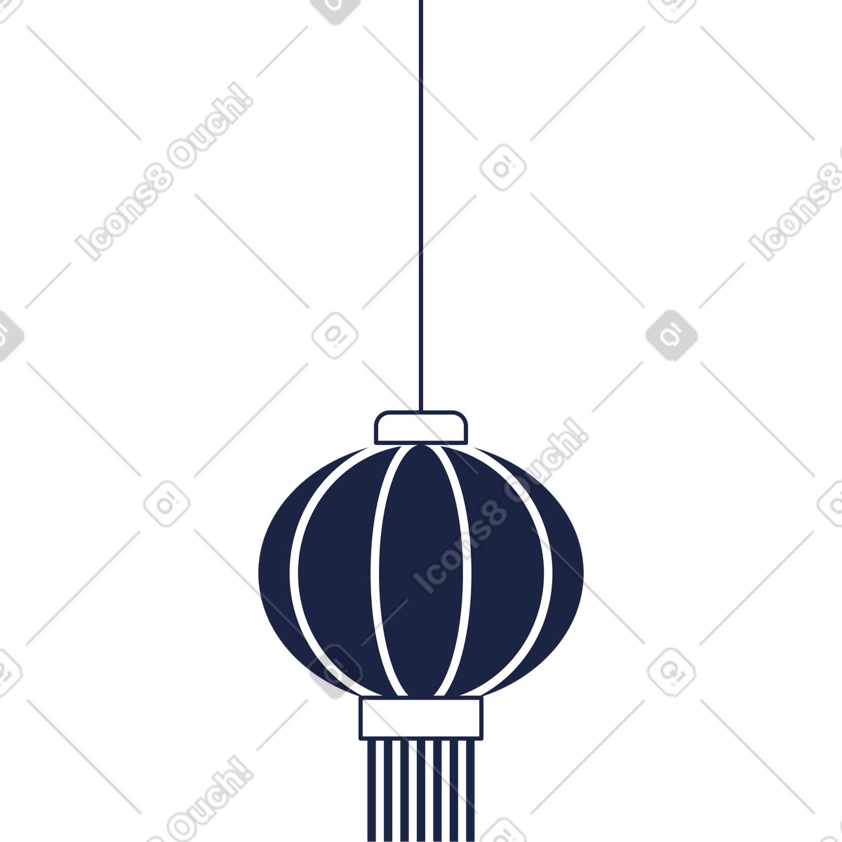 Lanterna cinese illustrazione in stile Urban Line scarica in PNG, SVG