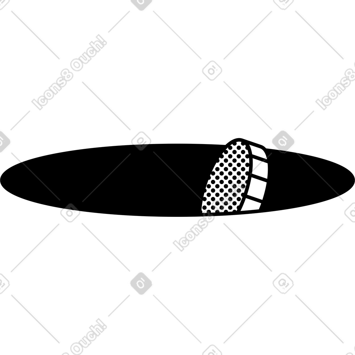 Memphis スタイルの Hole with coin のイラストをPNG、SVG形式でダウンロード