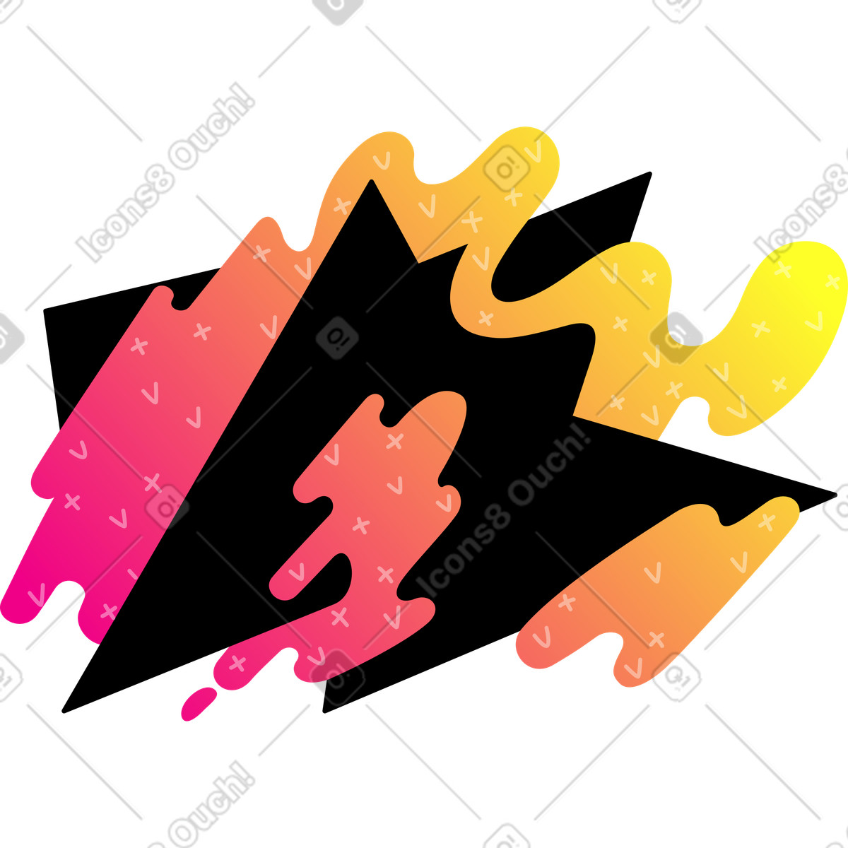 Ilustración Resumen fondo rosa amarillo en estilo Rocky a descargar en PNG y SVG