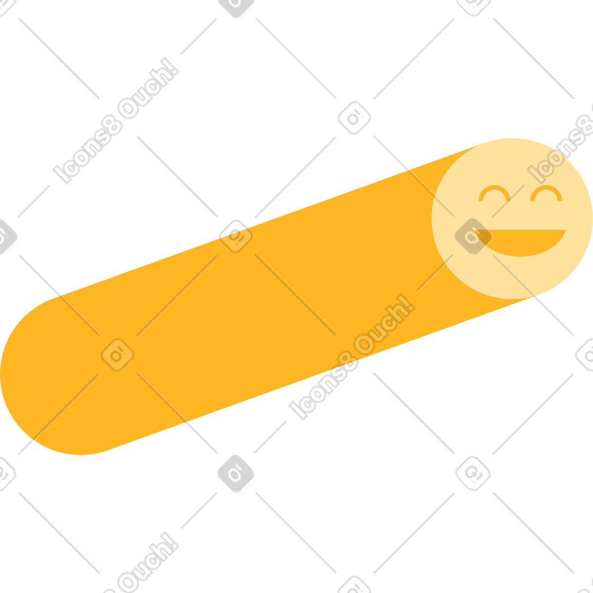 Smiley shape illustration in Bright style download in PNG, SVG