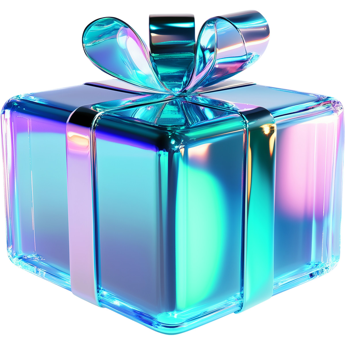 Ilustración Caja de regalo cristal en estilo Vitrum a descargar en PNG y SVG