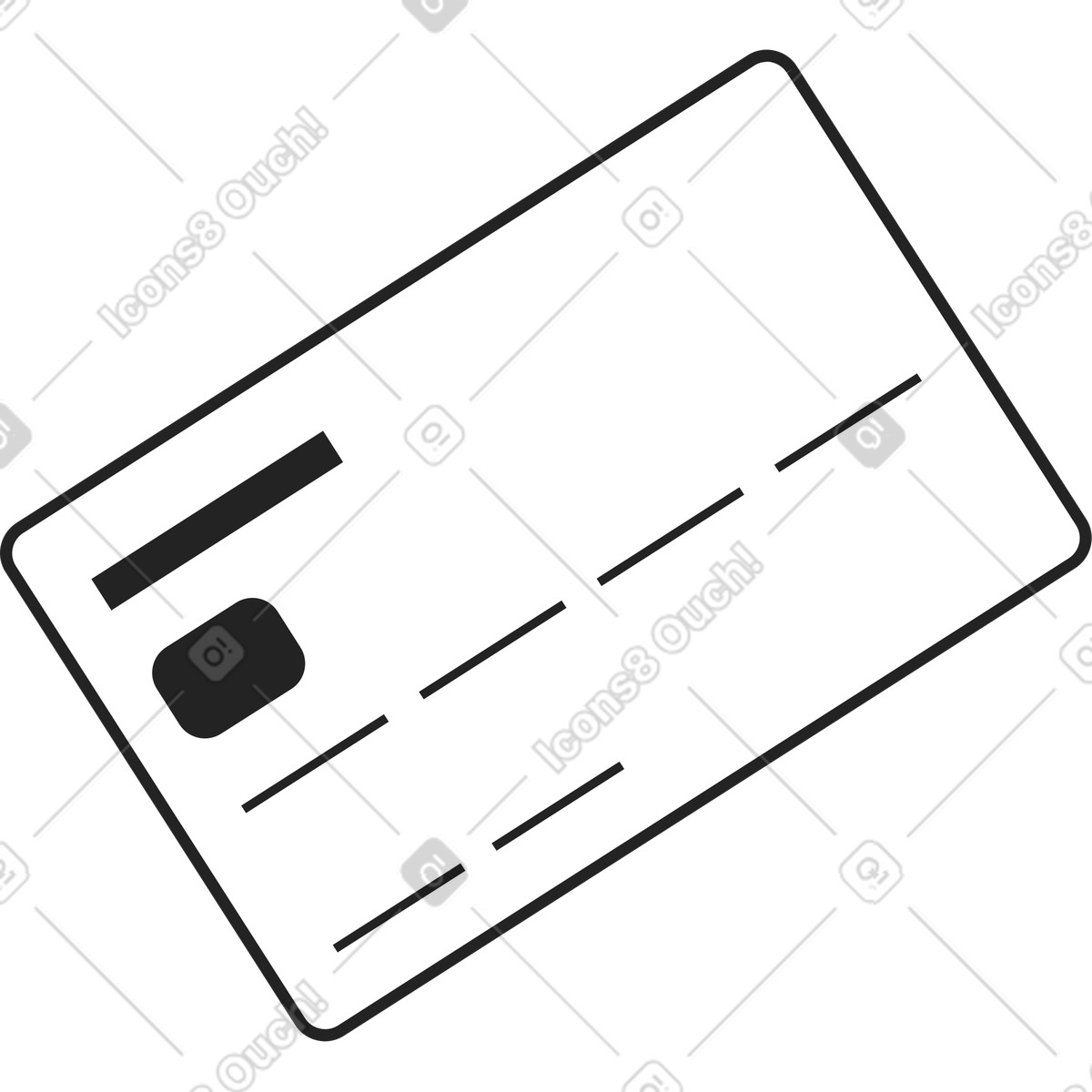 Ilustración Tarjeta de pago bancaria en estilo Sammy Line a descargar en PNG y SVG