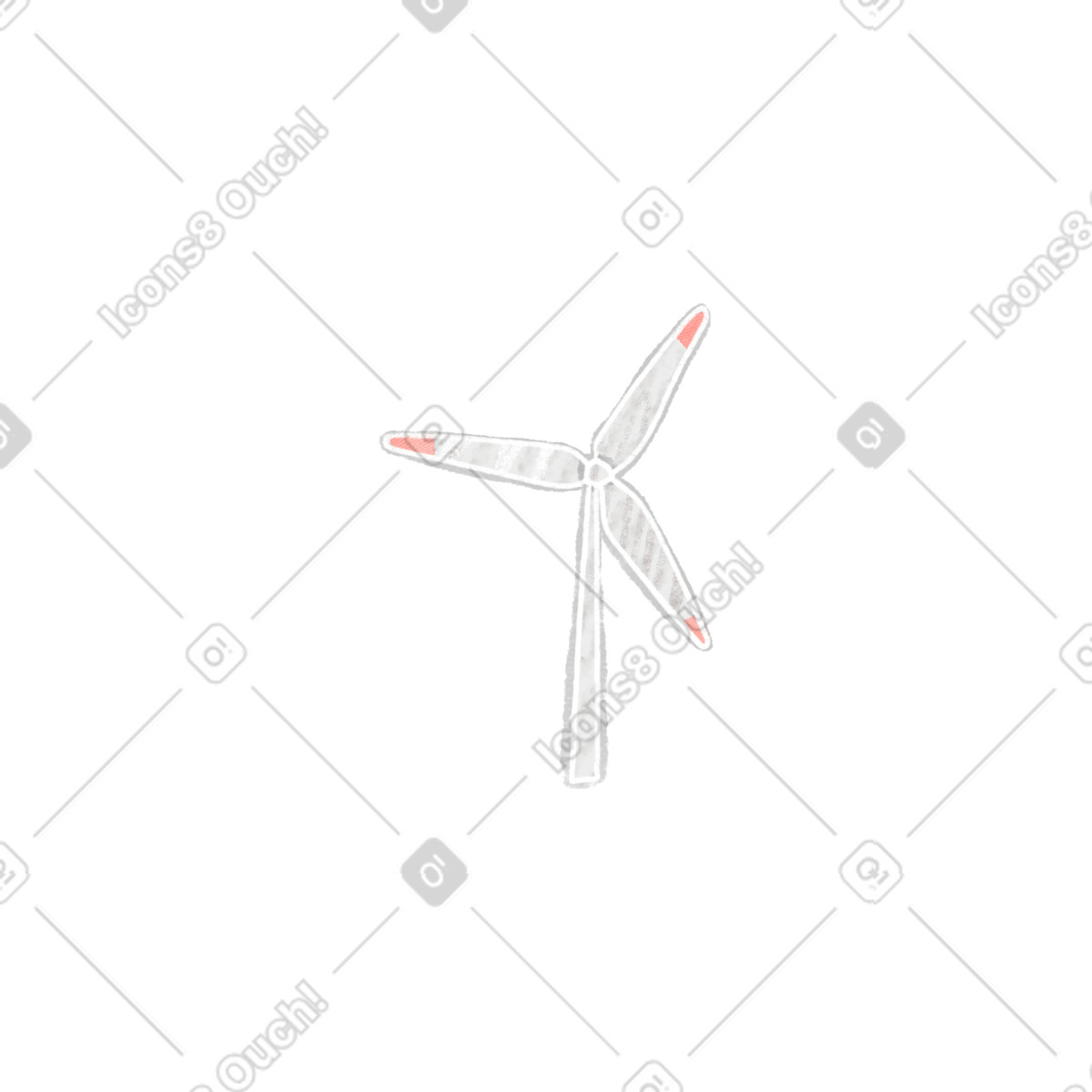 Иллюстрация Small wind gray power plant в стиле Crafty — скачать в форматах PNG, SVG
