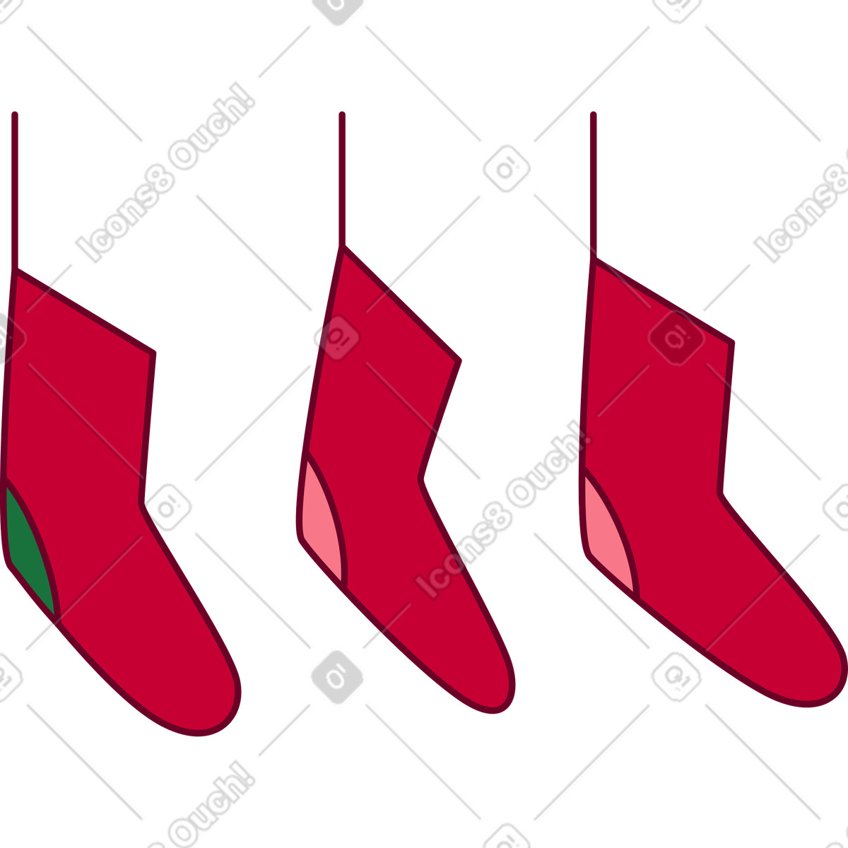 Illustration Chaussettes dans le style Santa Camp à télécharger aux formats PNG, SVG