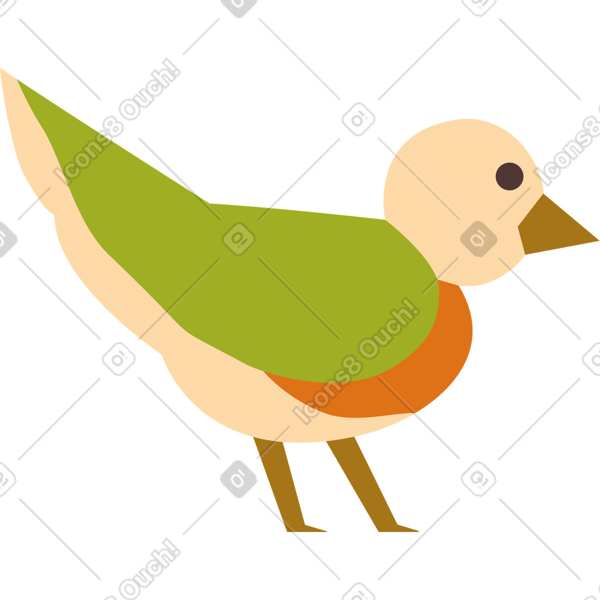 Ilustração de 鸟 em no estilo Woof para baixar em PNG, SVG