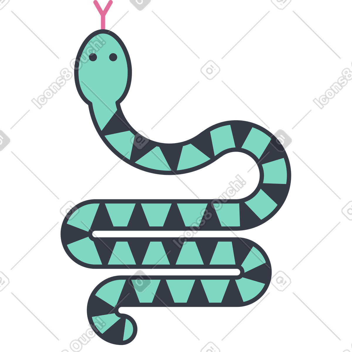 Ilustración Serpiente en estilo Abstract a descargar en PNG y SVG