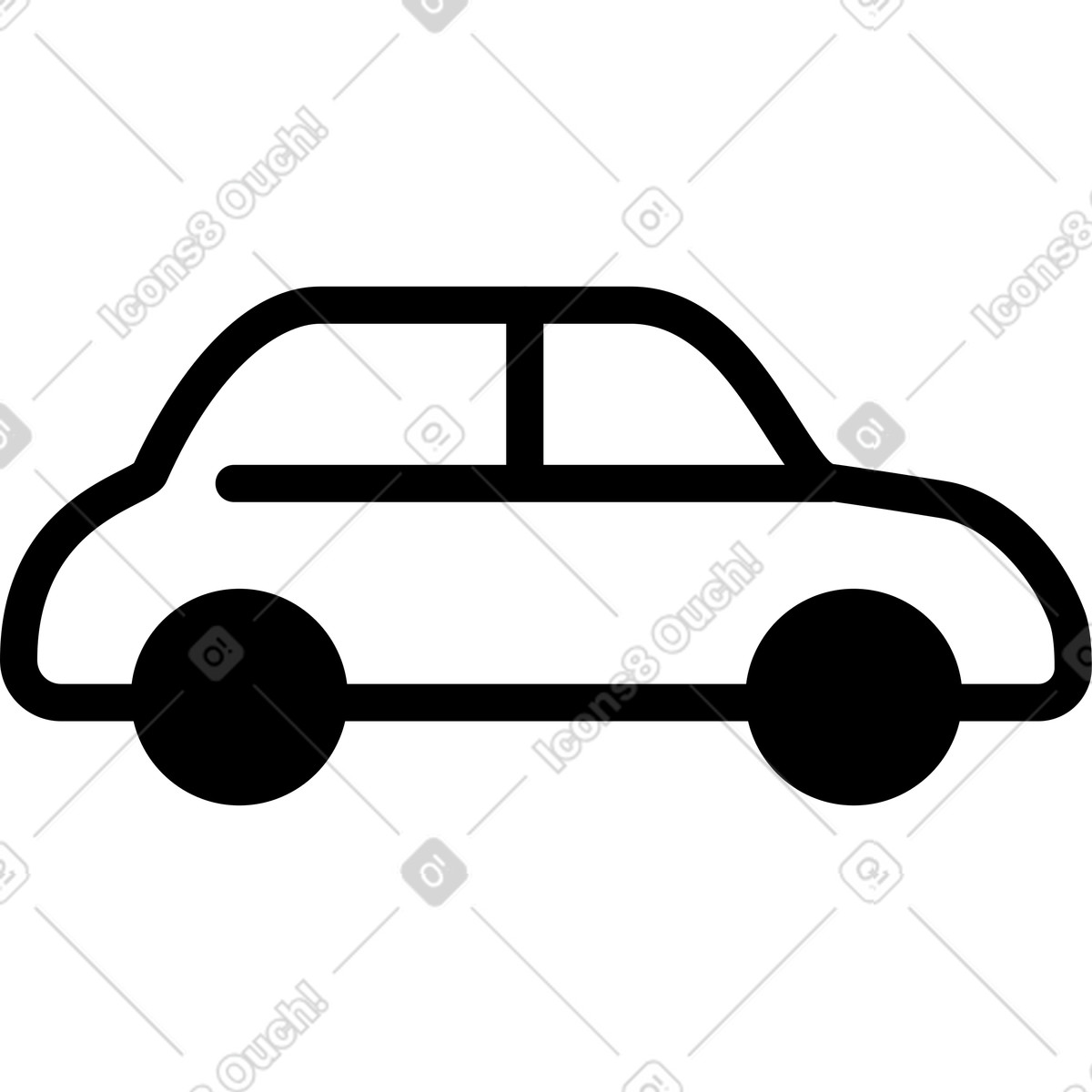Ilustração de Carro pequeno em no estilo Transistor para baixar em PNG, SVG