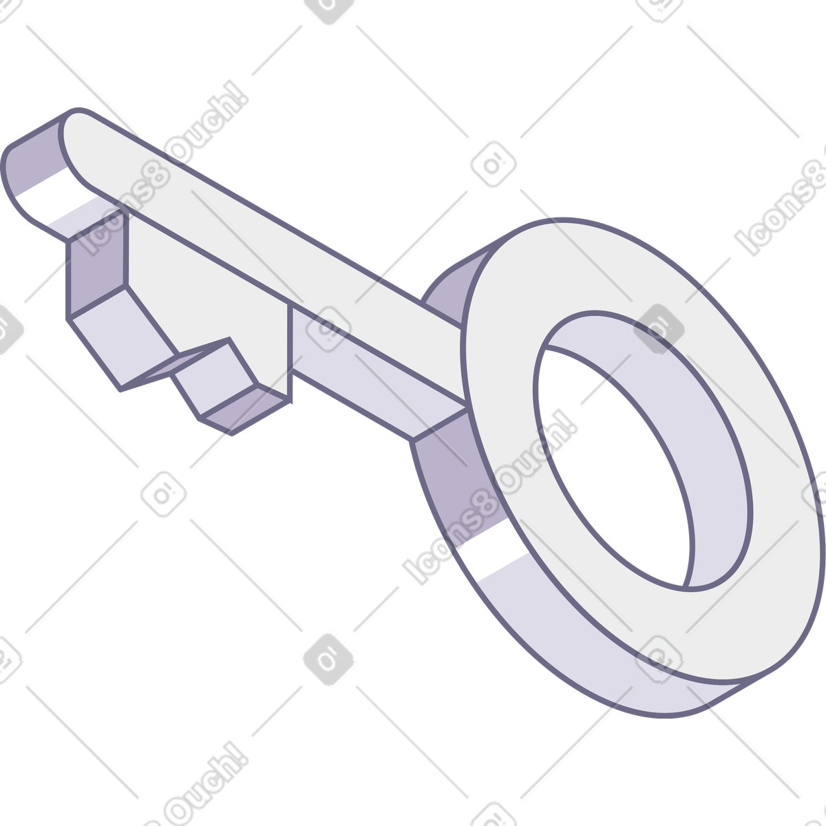 Schlüssel-Illustration im Modul-Stil als Download in PNG, SVG