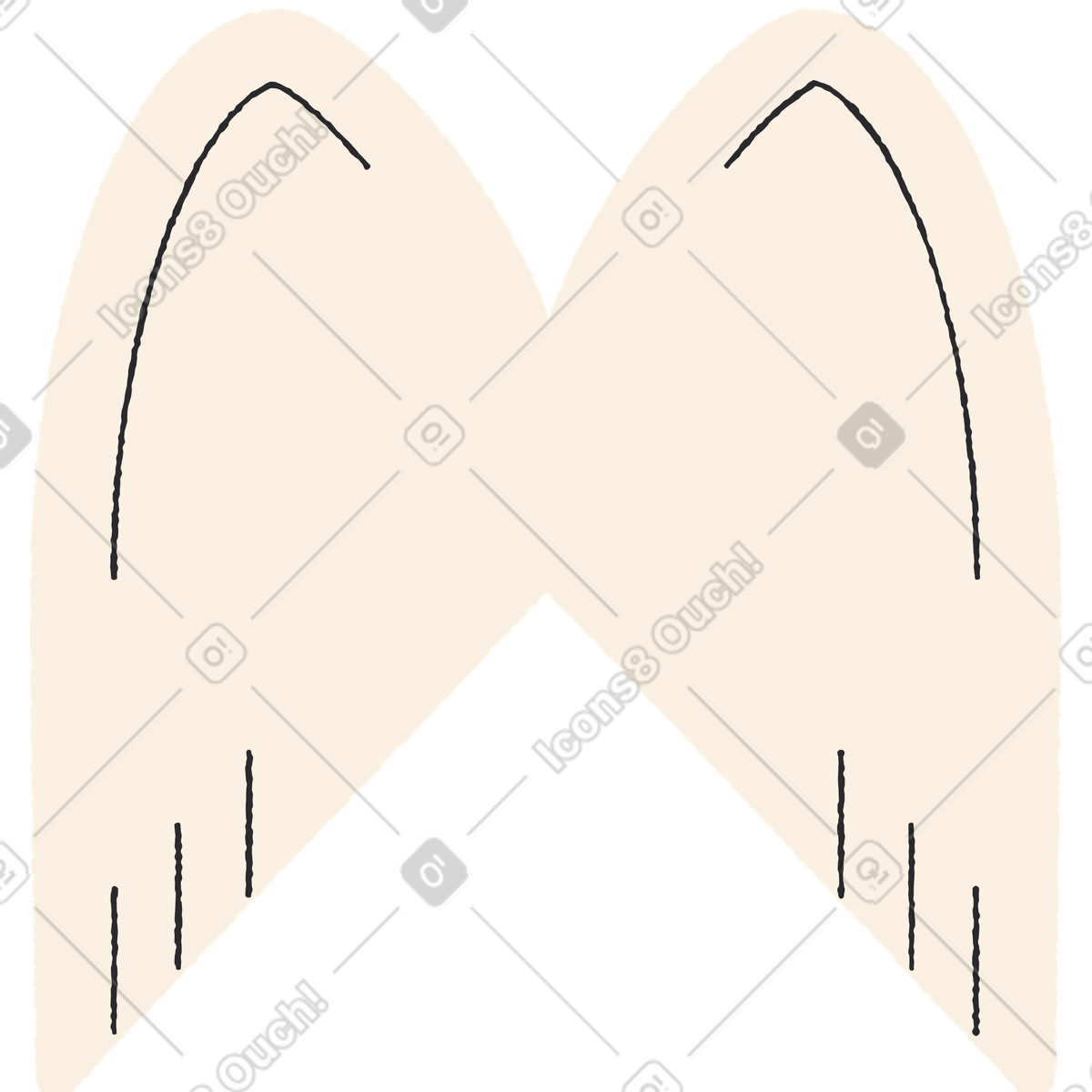 Pablo スタイルの 天使の翼 のイラストをPNG、SVG形式でダウンロード