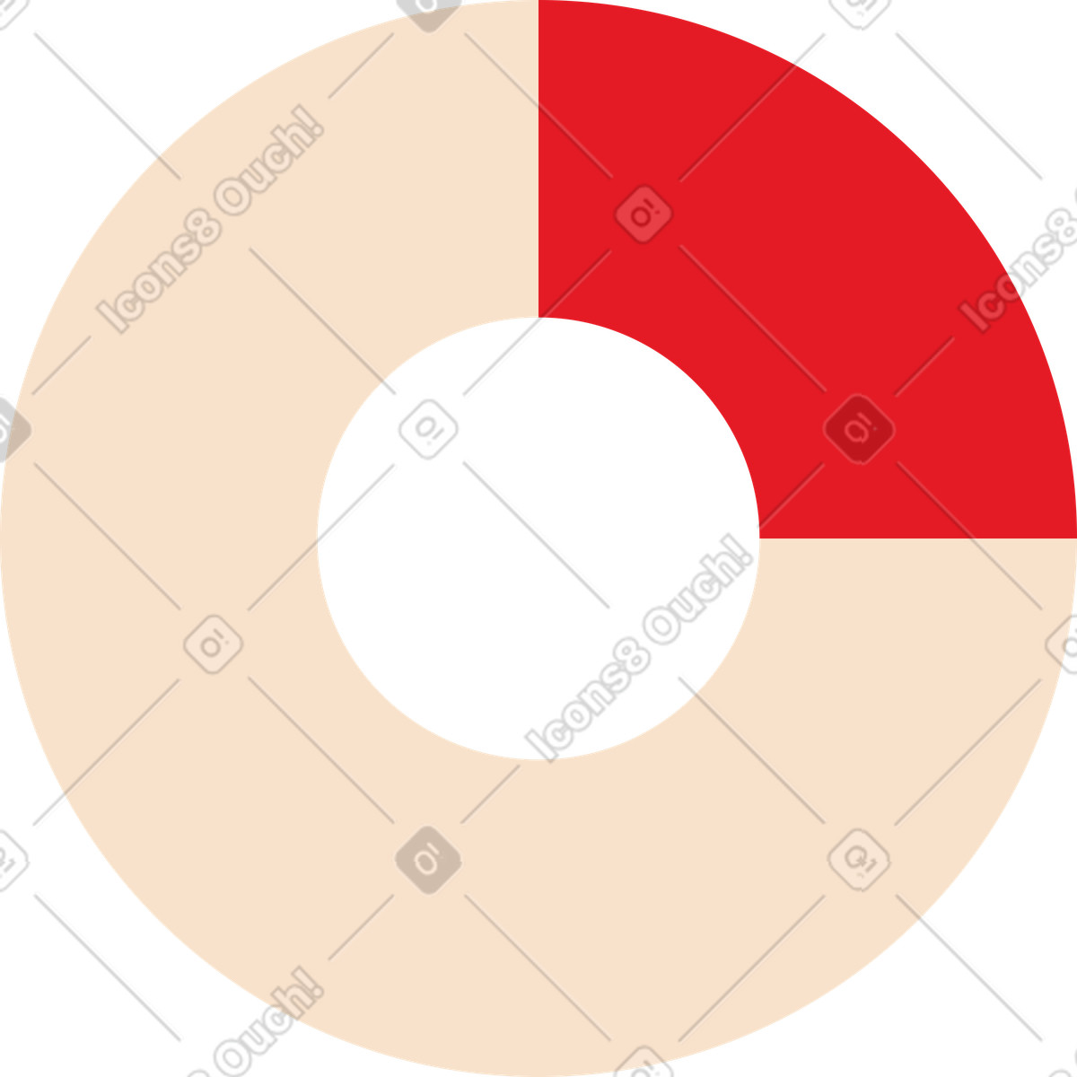Diagram illustration featuring clipart elements for vector graphics design