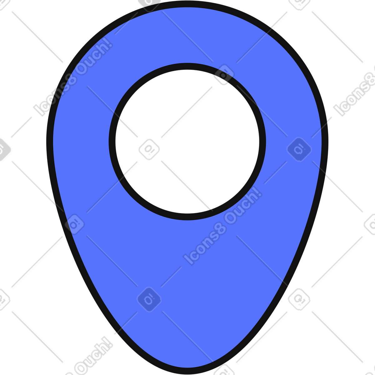 Main スタイルの Location pin symbol for map navigation and destination marking のイラストをPNG、SVG形式でダウンロード