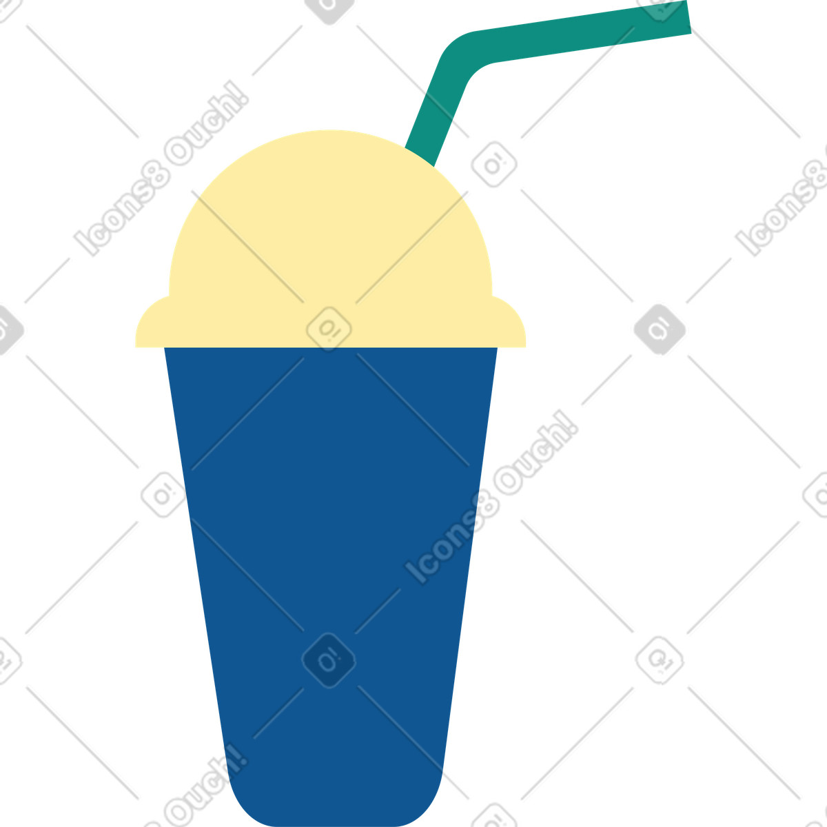 Ilustração de Milkshake em no estilo Polar para baixar em PNG, SVG