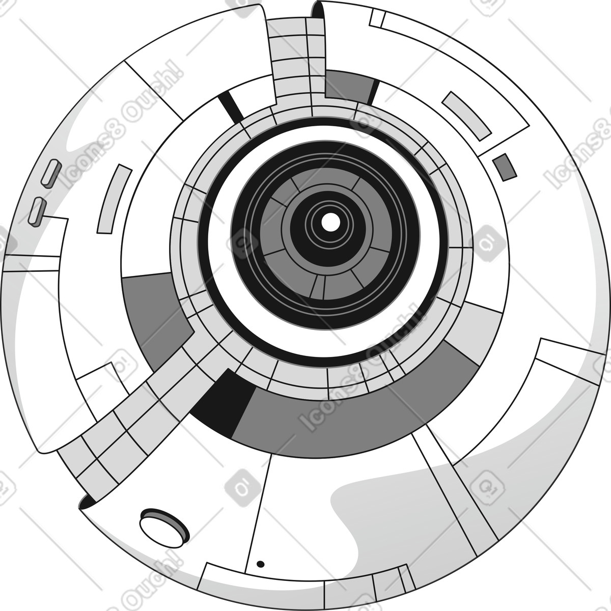 AI eye illustration in Futuristic style download in PNG, SVG