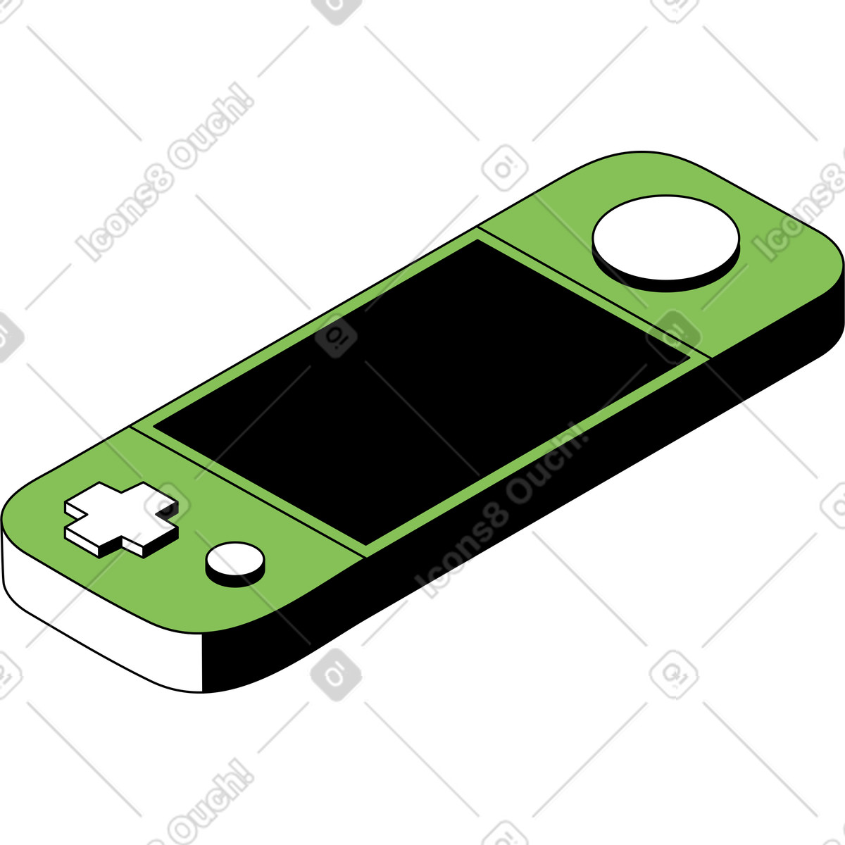 Illustration Console portative dans le style Isometric à télécharger aux formats PNG, SVG