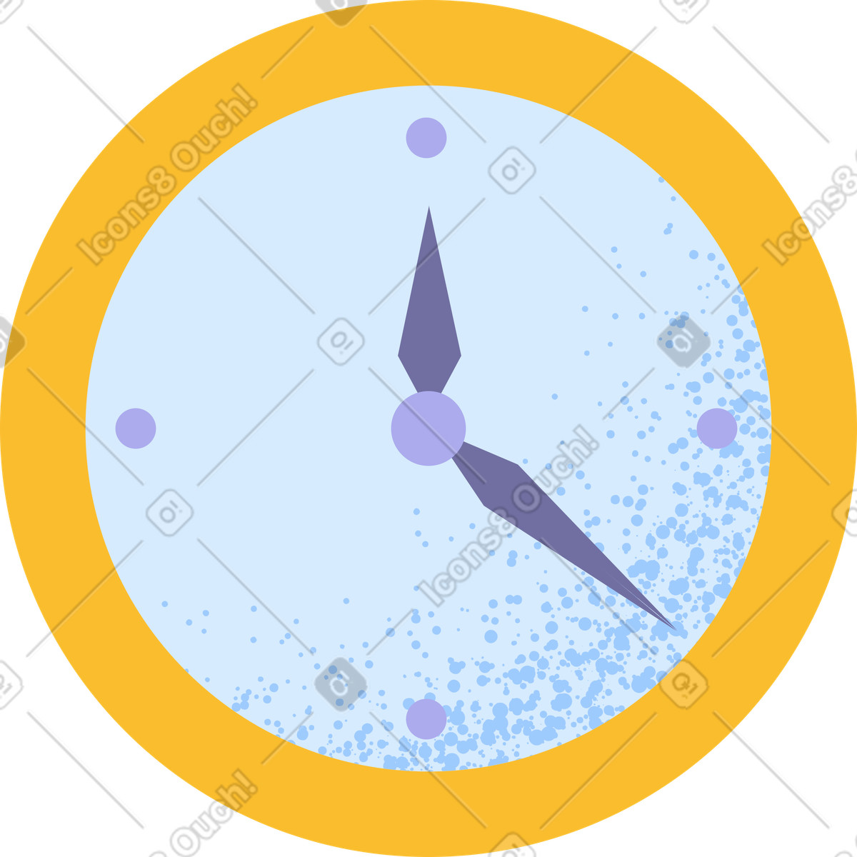 Uhren-Illustration im Pale-Stil als Download in PNG, SVG