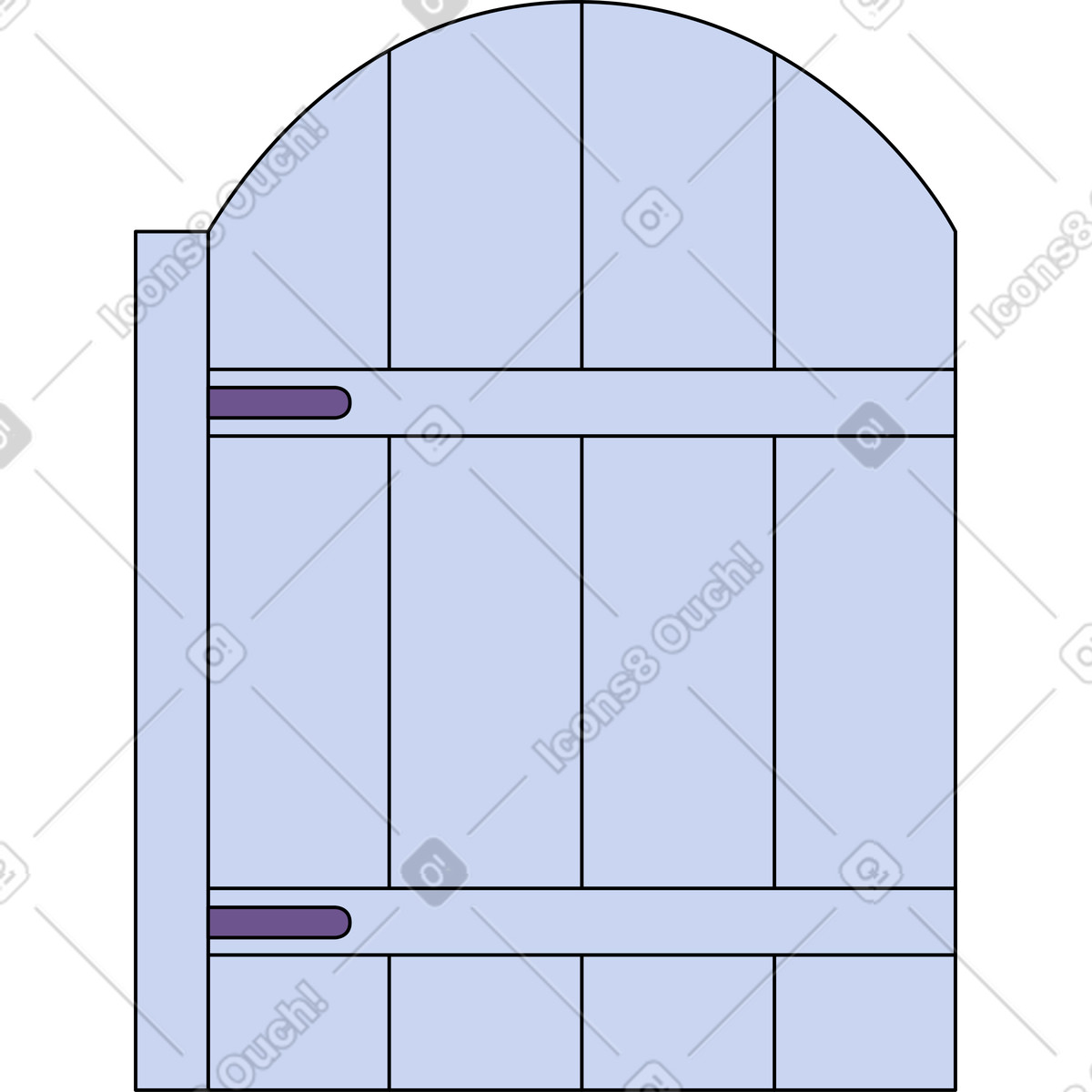 Ilustração de Porta do portão jardim em no estilo Bloom para baixar em PNG, SVG