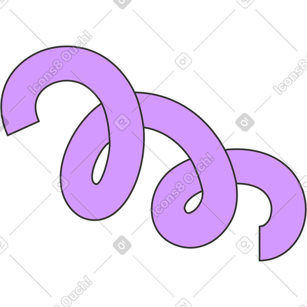 Curved shape illustration in Kit style download in PNG, SVG
