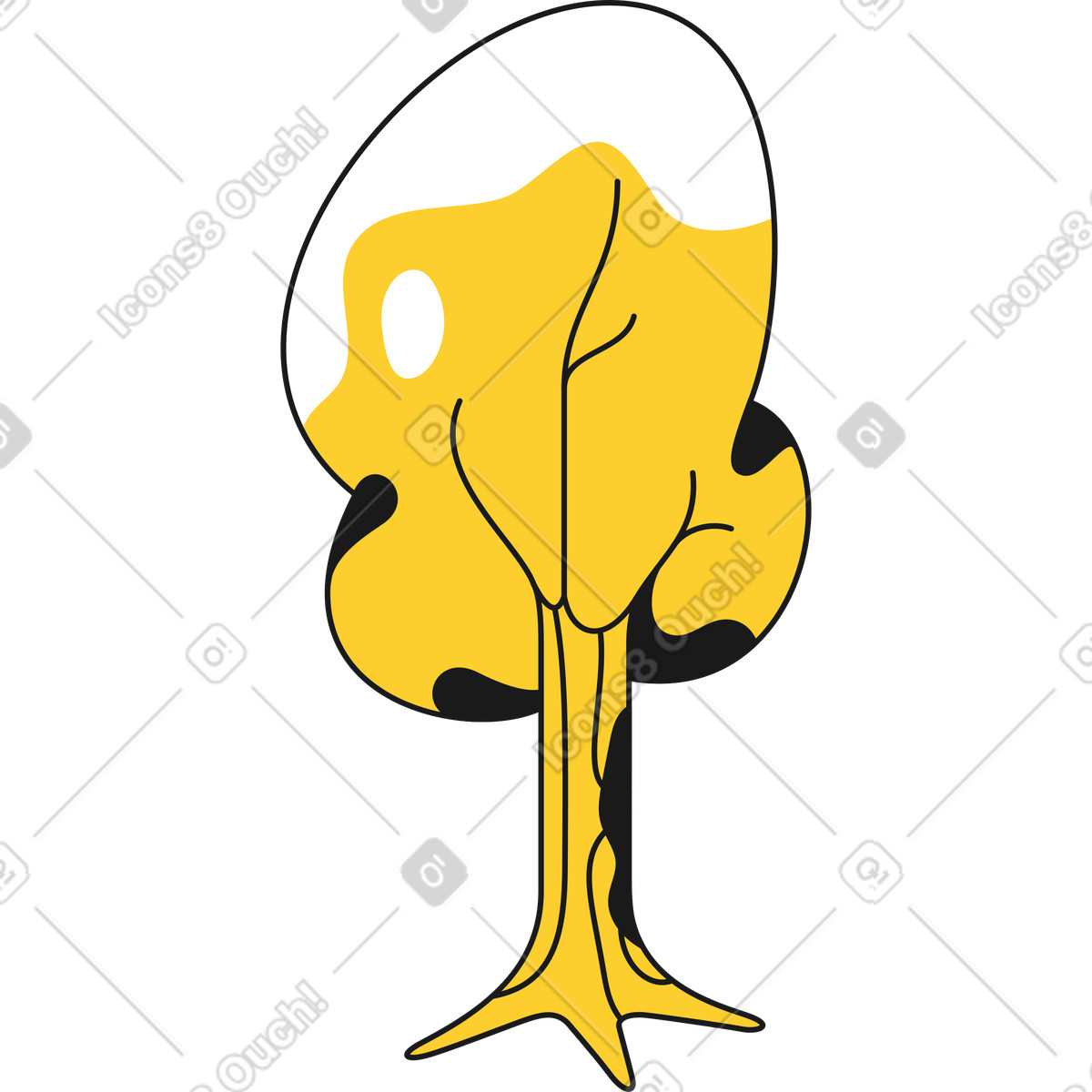 下载 Taxi 风格的 中型树 插画，支持 PNG、SVG 格式