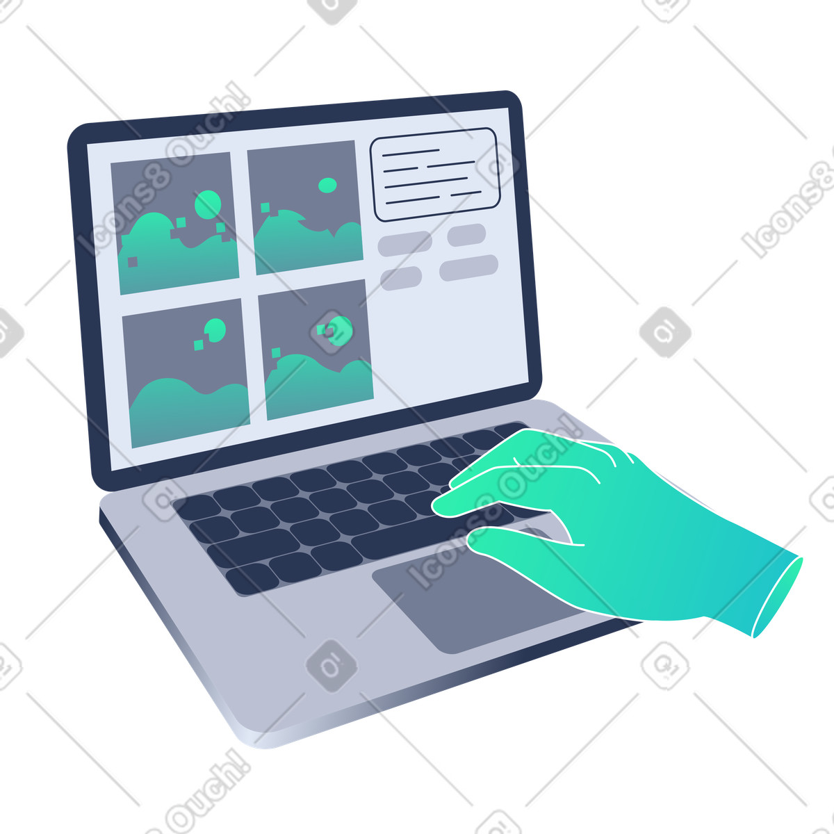 Generating illustrations using artificial intelligence illustration in Lucent style download in PNG, SVG