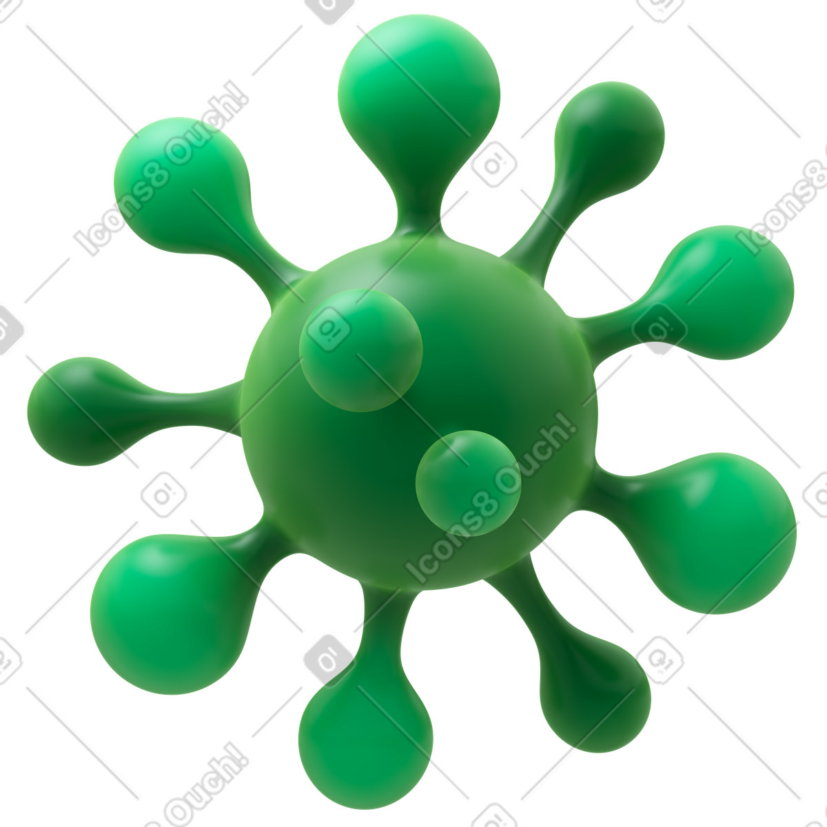3D Fluency スタイルの Virus のイラストをPNG、SVG形式でダウンロード