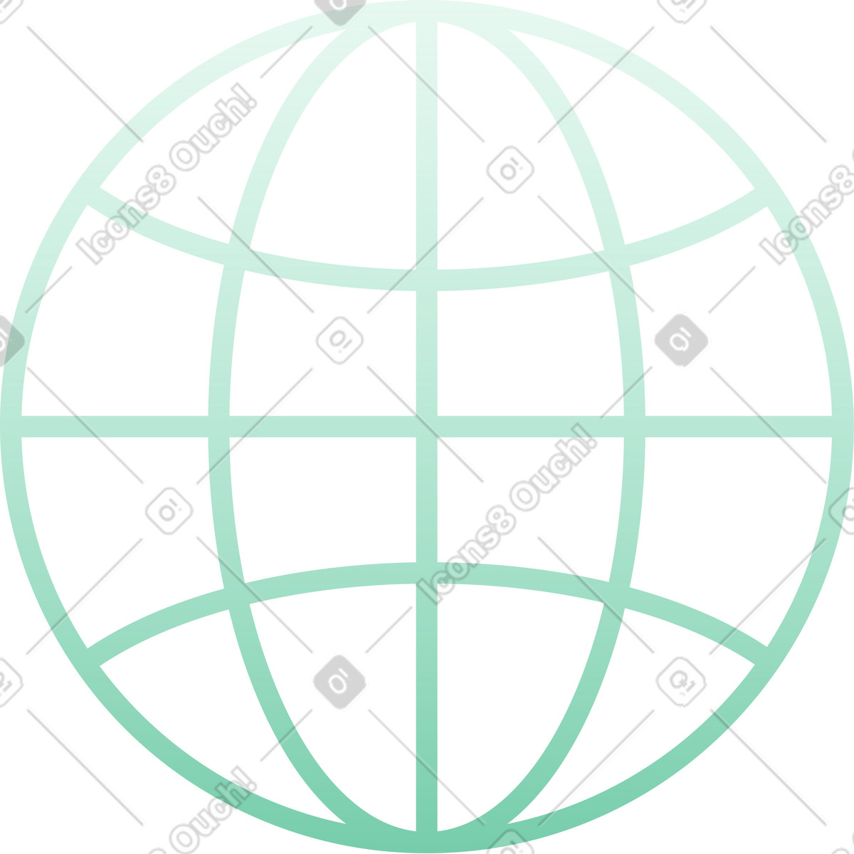 Ilustração de Ícone globo transparente em no estilo Colors para baixar em PNG, SVG