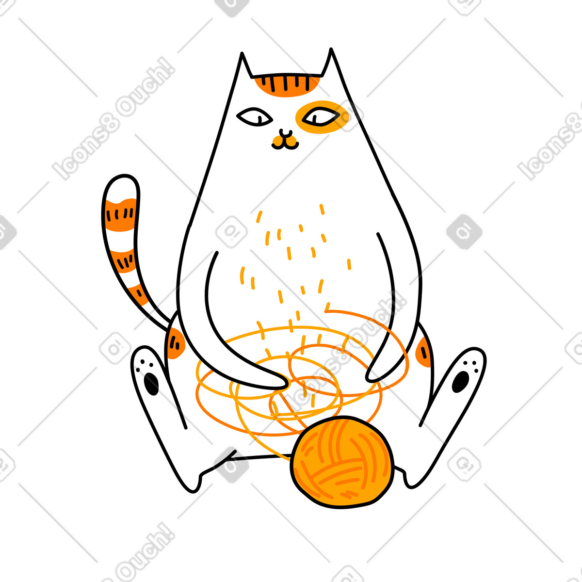 Wolliges hobby-Illustration im Purr-Stil als Download in PNG, SVG