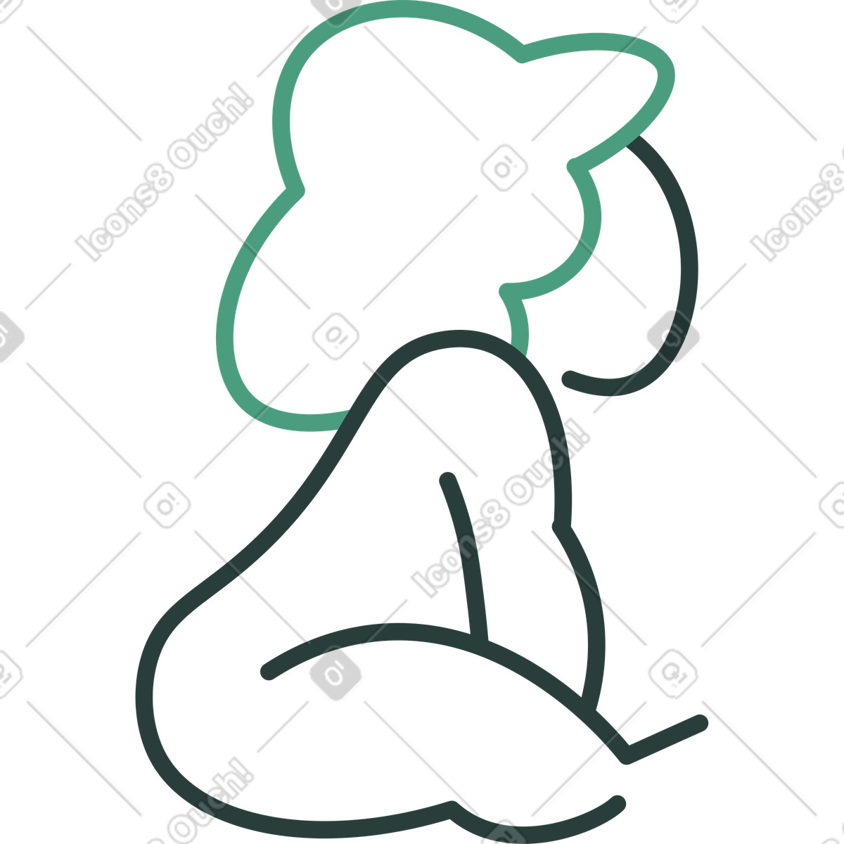 Illustration Baby-sitting dans le style Macaroni à télécharger aux formats PNG, SVG