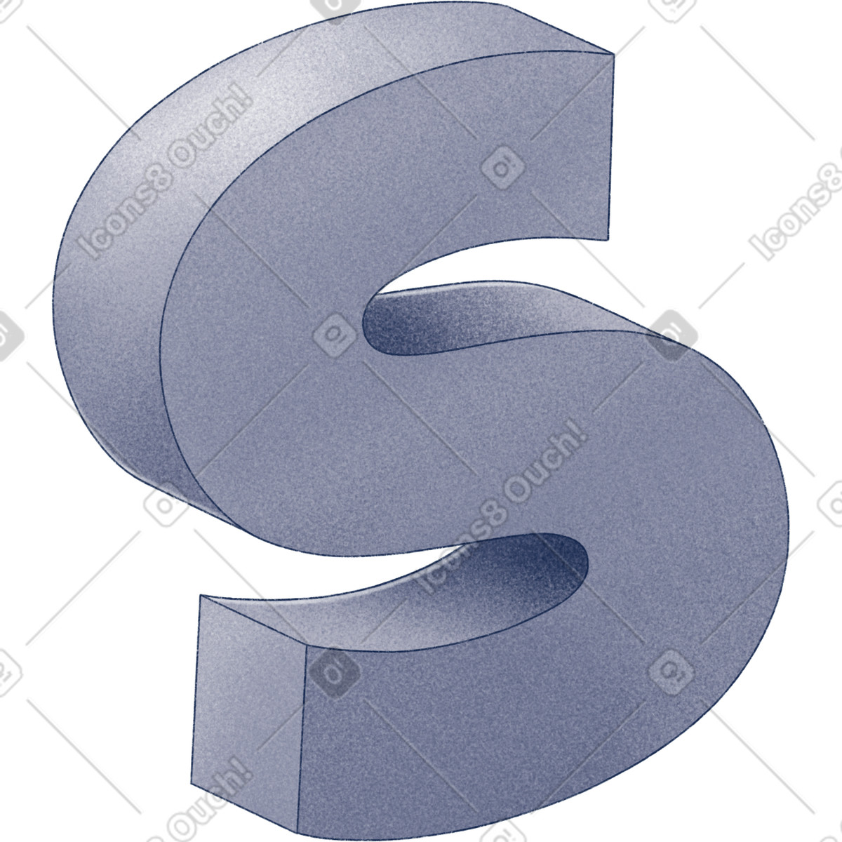 Letter s illustrazione in stile Haze scarica in PNG, SVG