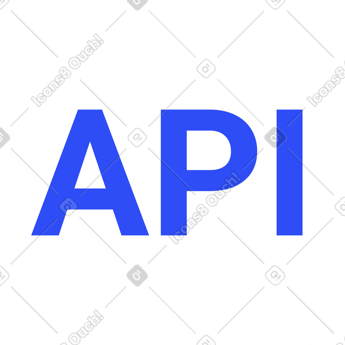 Ilustração de Api text sign representing application programming interface concept technology em no estilo System para baixar em PNG, SVG