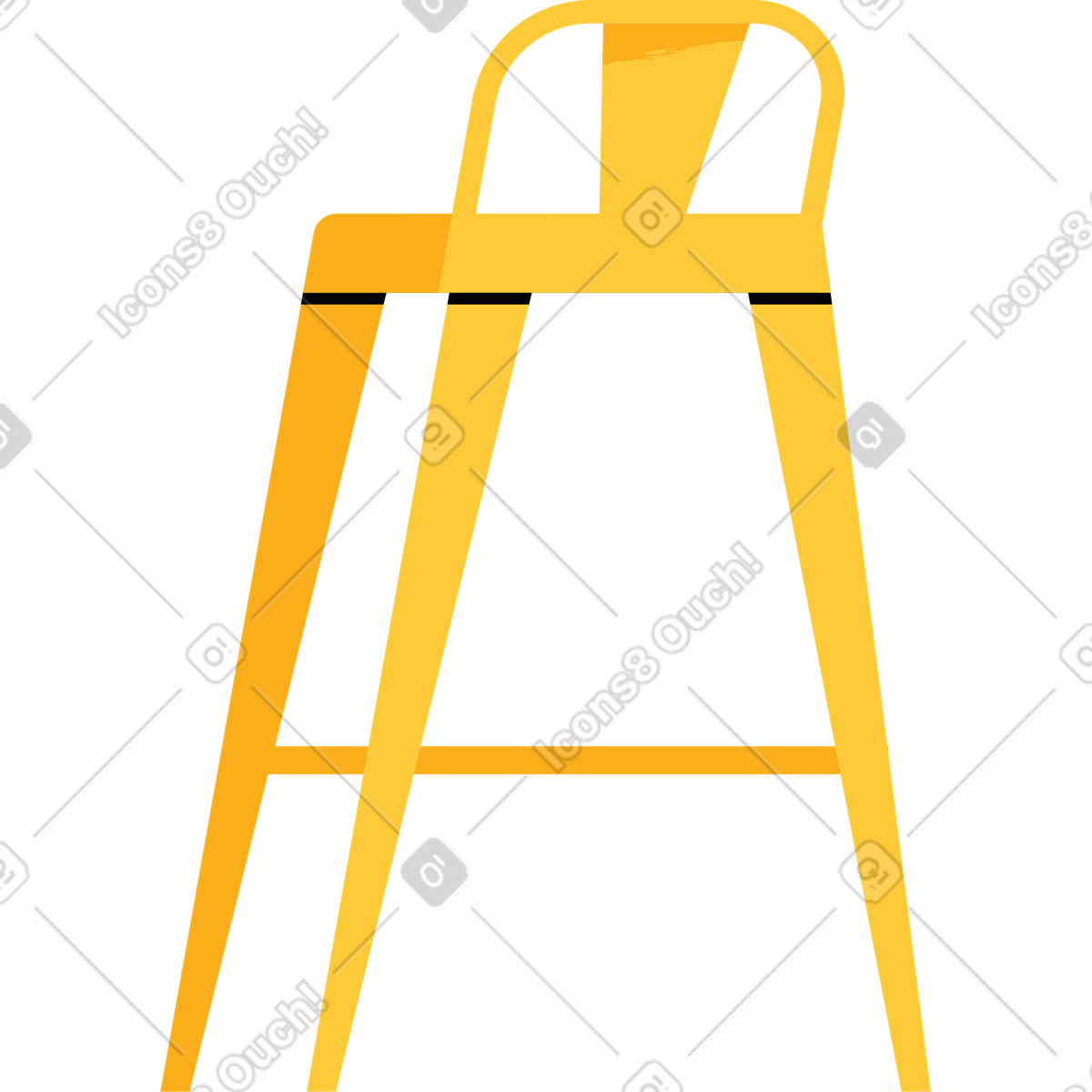 Stool illustration in Juicy style download in PNG, SVG