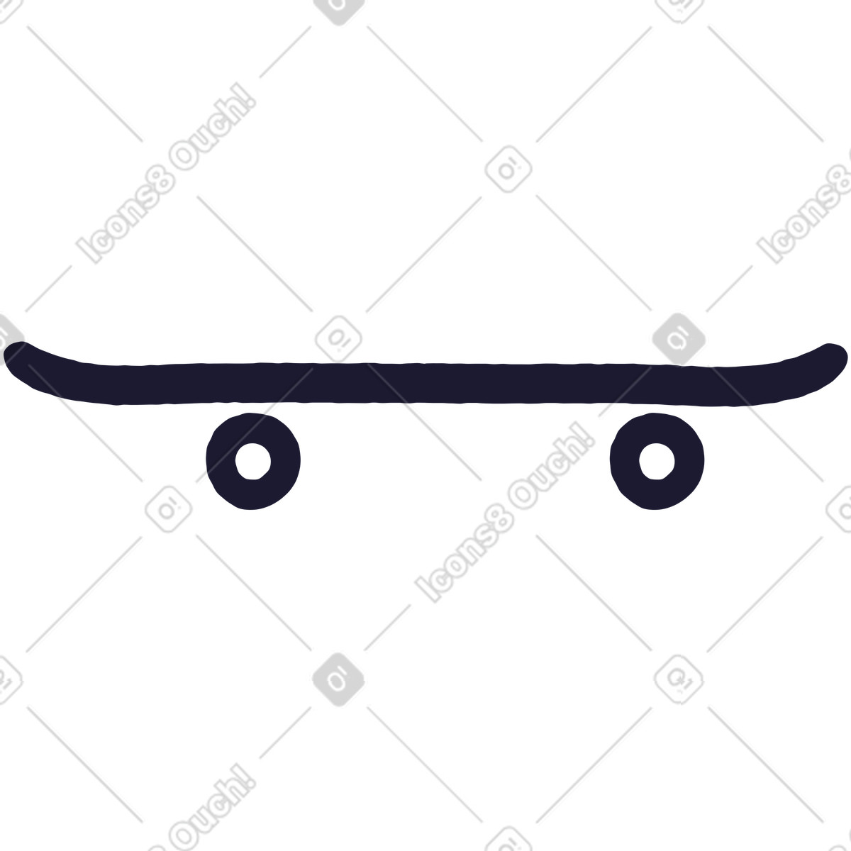 Stripy スタイルの スケートボード のイラストをPNG、SVG形式でダウンロード