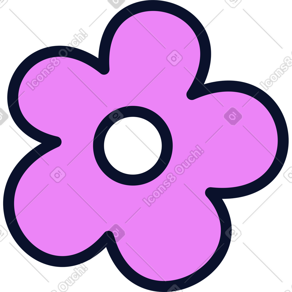 Ilustração de Flor em no estilo Flexy para baixar em PNG, SVG