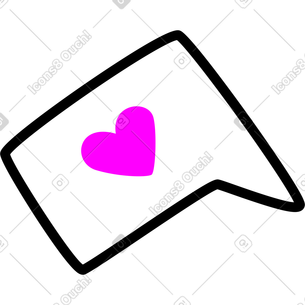 Cuore di colore del fumetto illustrazione in stile Rocky scarica in PNG, SVG