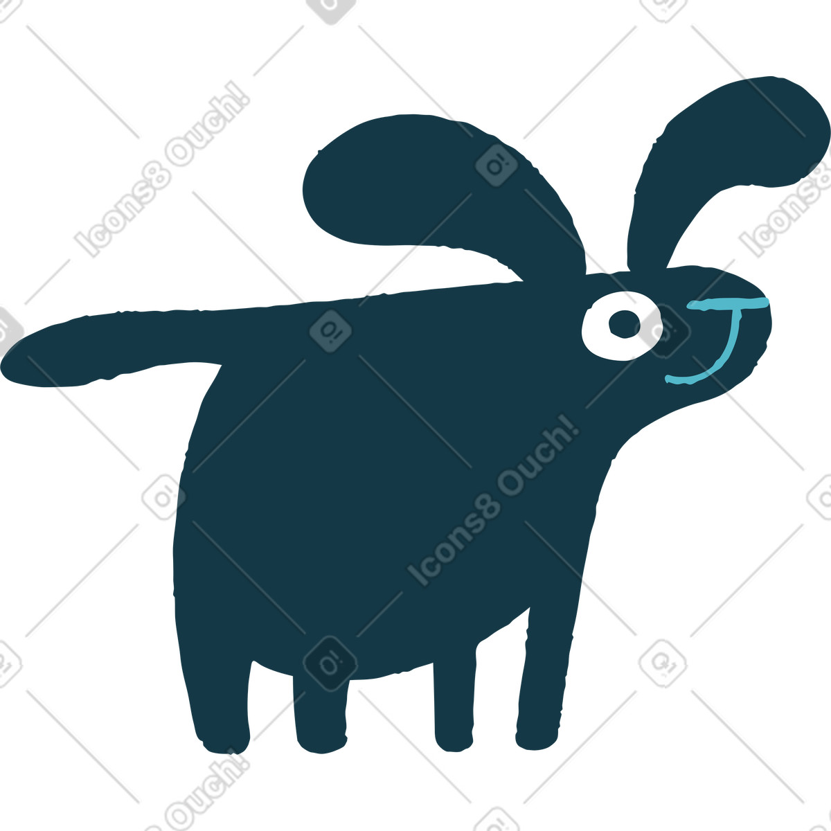 下载 Flamenco 风格的 狗 插画，支持 PNG、SVG 格式
