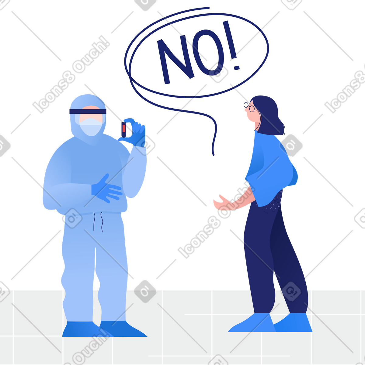 Risultato del test covid-19 illustrazione in stile Clip scarica in PNG, SVG