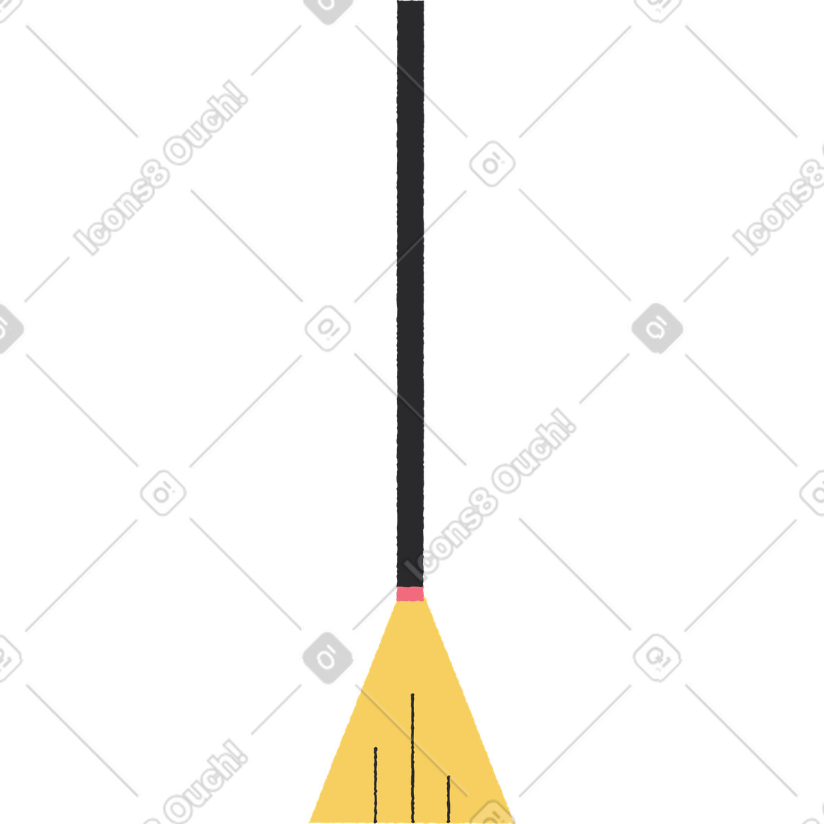 Scopa illustrazione in stile Pablo scarica in PNG, SVG