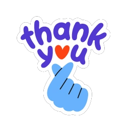 A blue hand making a heart gesture - Clap style illustration
