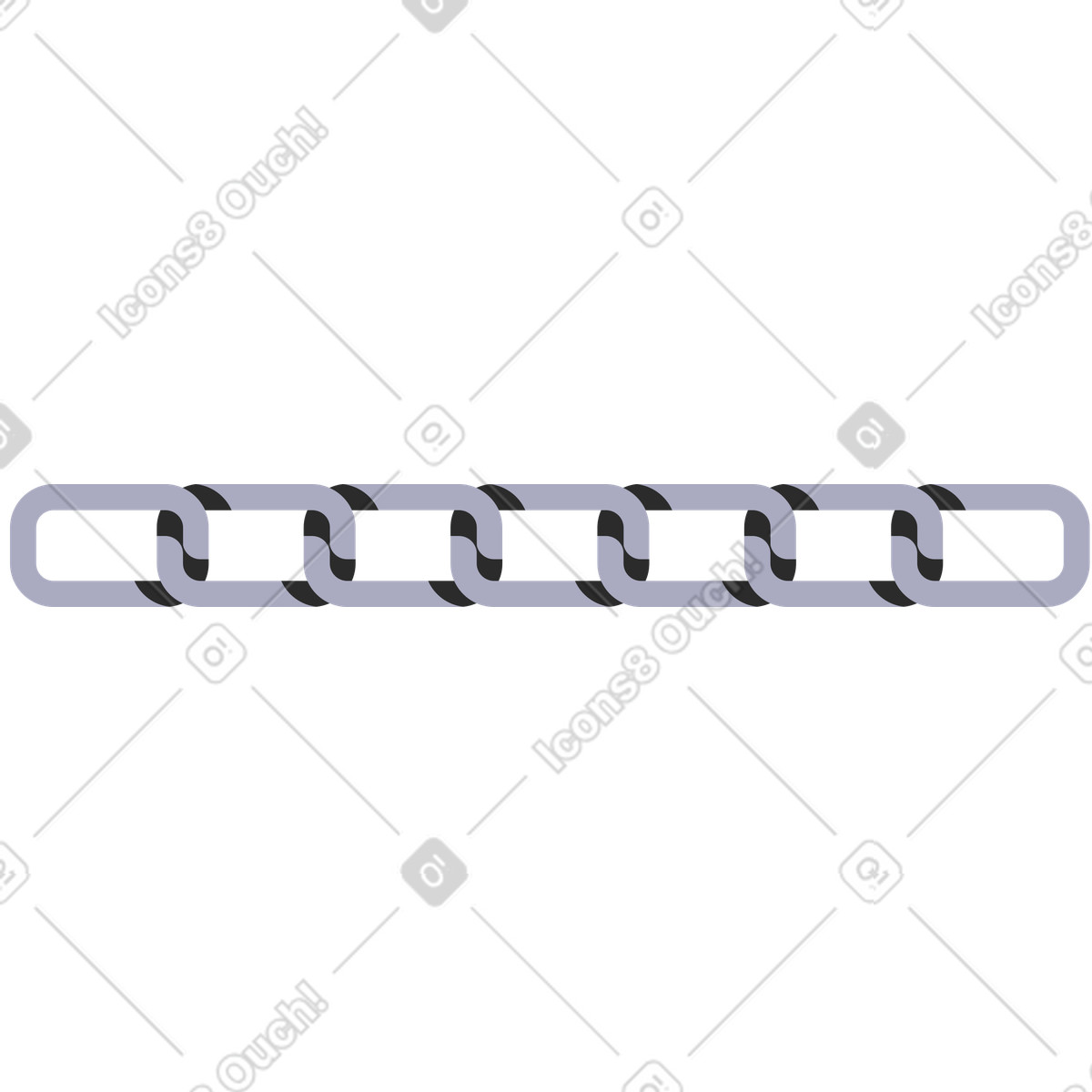 Catena illustrazione in stile Marginalia scarica in PNG, SVG