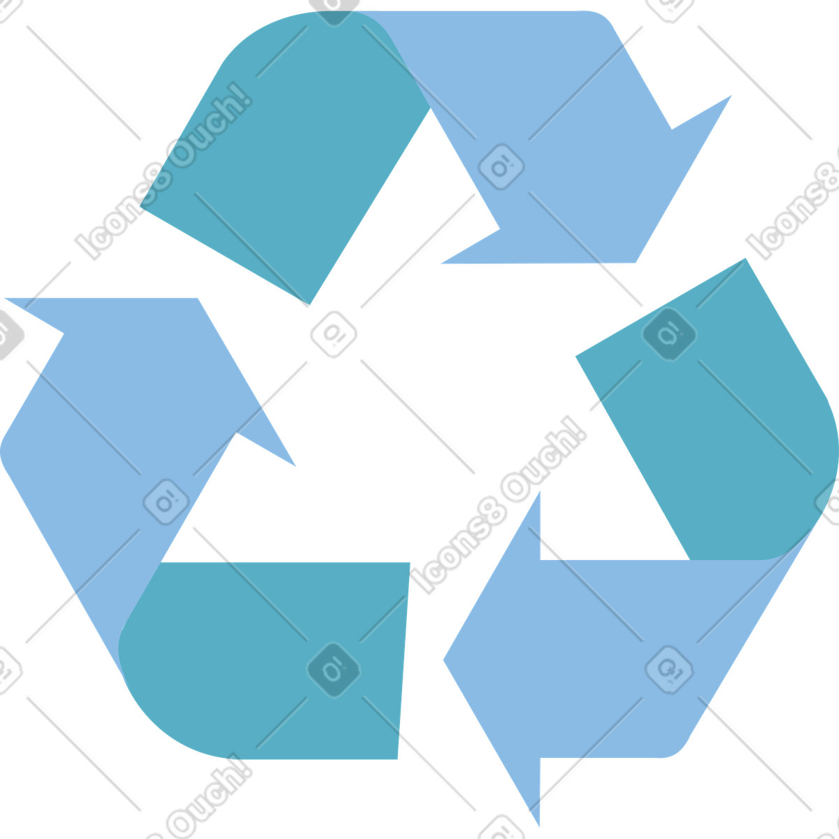 Illustration Icône de recyclage dans le style Airy à télécharger aux formats PNG, SVG