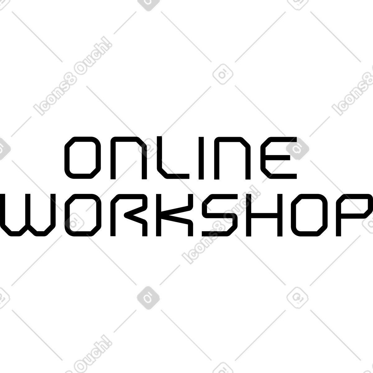 Lettering online workshop illustration in Space style download in PNG, SVG