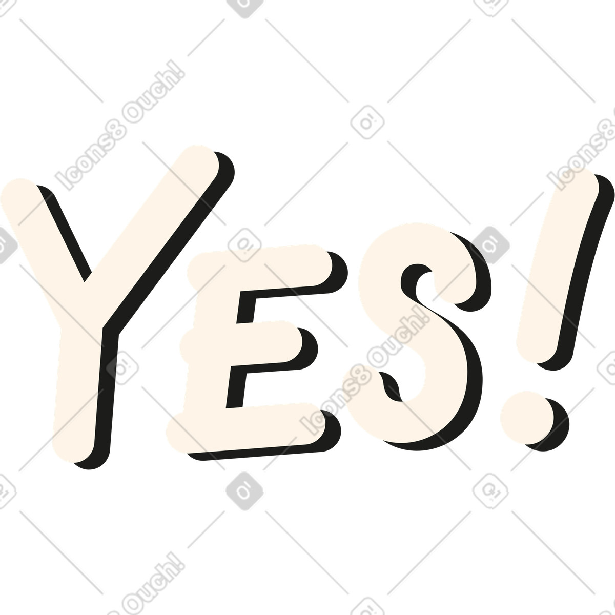 Sì illustrazione in stile Pale scarica in PNG, SVG