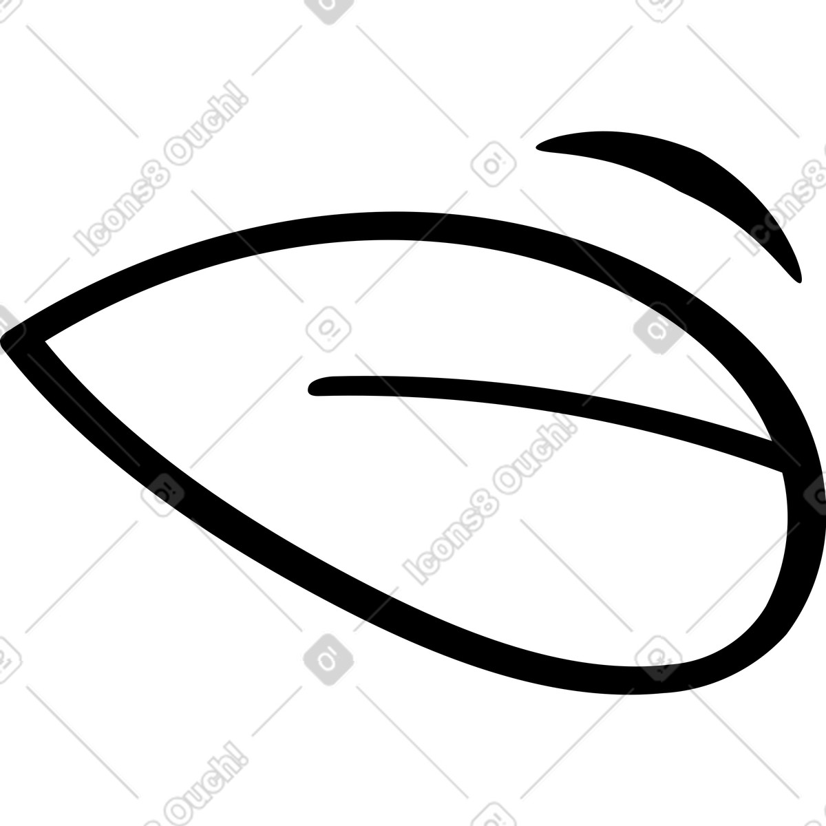 Blatt-Illustration im Looney-Stil als Download in PNG, SVG