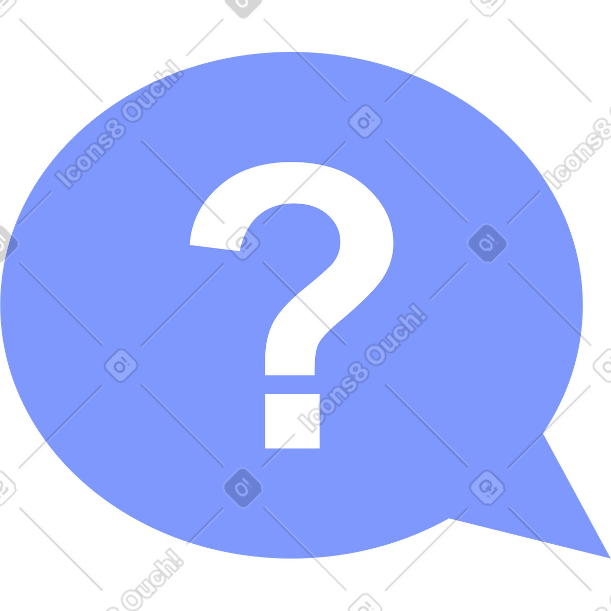 Speech bubble with question illustration in System style download in PNG, SVG