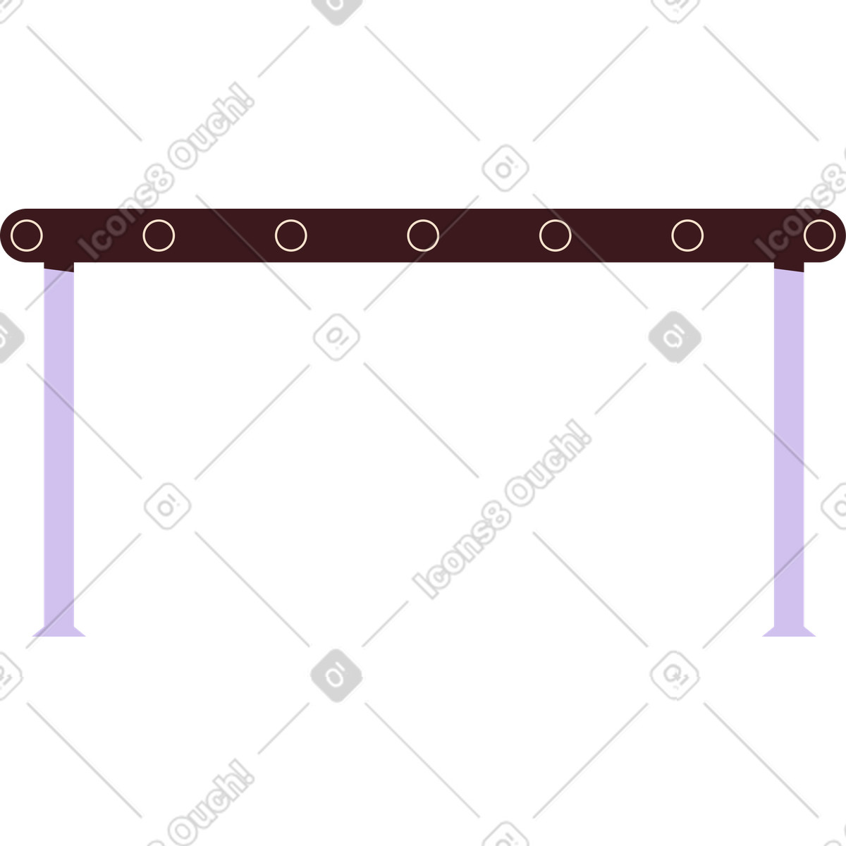 Ilustración Línea de montaje mesas en estilo Folks a descargar en PNG y SVG